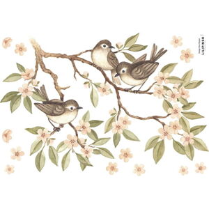 Arch samolepek 30x42 cm Branch And Sparrows – Lilipinso