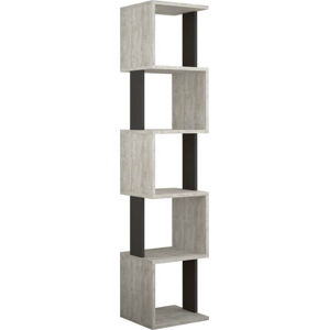 Bílo-antracitová knihovna Piri White Anthracite