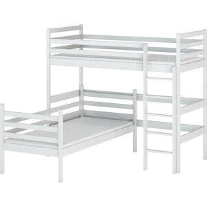 Bílá patrová dětská postel 80x180 cm Double - Lano Meble