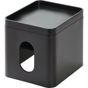 Černý box na kapesníky iDesign Cade