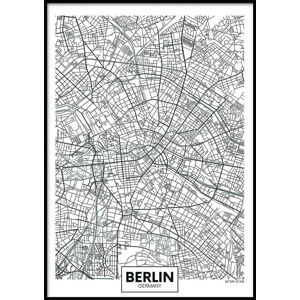 Nástěnný plakát v rámu MAP/BERLIN, 40 x 50 cm