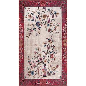 Červeno-krémový pratelný koberec 180x120 cm - Vitaus
