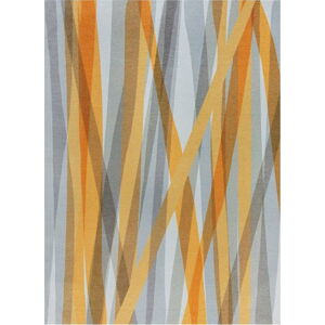 Oranžovo-šedý dvouvrstvý koberec Flair Rugs MATCH Isabella, 120 x 170 cm