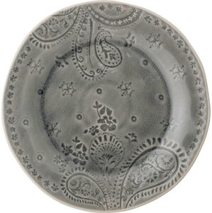 Šedý talíř z kameniny Bloomingville Rani, ø 26,5 cm