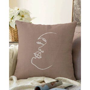 Béžový povlak na polštář s příměsí bavlny Minimalist Cushion Covers Profile, 55 x 55 cm