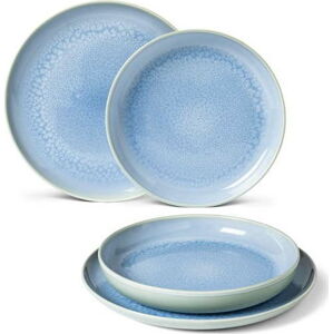 4dílná sada tyrkysových porcelánových talířů Villeroy & Boch Like Crafted