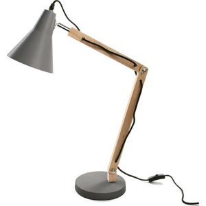 Šedá stolní lampa Versa Work
