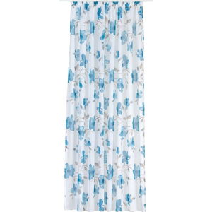 Bílo-modrá záclona 300x260 cm Mariola – Mendola Fabrics