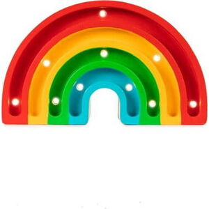 Barevná stolní lampa z borovicového dřeva Little Lights Rainbow, šířka 20 cm