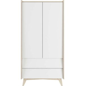 Bílá dětská šatní skříň v dekoru břízy 100x200 cm So Sixty - BELLAMY