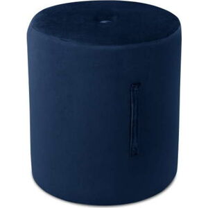 Modrý puf Mazzini Sofas Fiore, ⌀ 40 cm