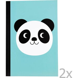 Sada 2 linkovaných sešitů s potiskem pandy Rex London Miko The Panda