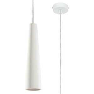 Bílé závěsné svítidlo s keramickým stínidlem ø 8 cm Alverna – Nice Lamps