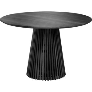 Černý kulatý jídelní stůl z masivu mindi ø 120 cm Jeanette – Kave Home