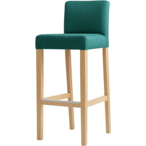 Tyrkysová barová židle s přírodními nohami Custom Form Wilton