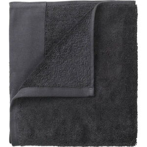 Sada 4 tmavě šedých ručníků Blomus. 30 x 30 cm