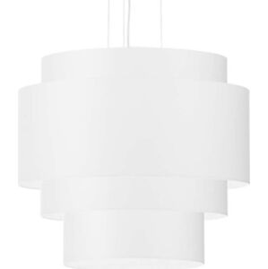 Bílé závěsné svítidlo Nice Lamps Elber, ø 50 cm