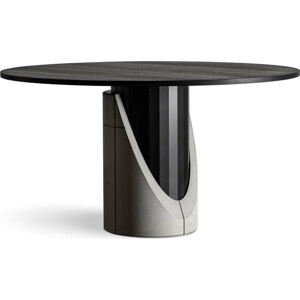 Kulatý jídelní stůl s deskou v dubovém dekoru 140x140 cm Sharp - Lyon Béton