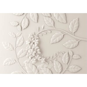 Velkoformátová tapeta Bimago Cream Paper Flowers, 400 x 280 cm