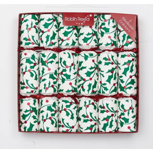 Sada 6 vánočních crackerů Robin Reed Boughs of Holly