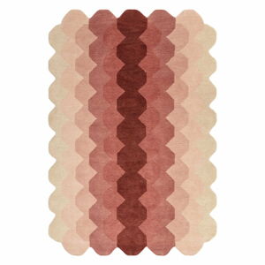 Růžový vlněný koberec 200x290 cm Hive – Asiatic Carpets