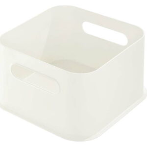 Bílý úložný box iDesign Eco Handled, 21,3 x 21,3 cm