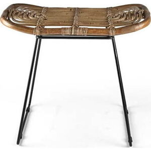 Ratanová stolička v černo-přírodní barvě Sokna – Villa Collection