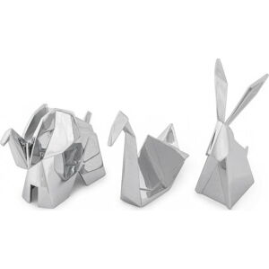 Sada 3 stojánků ve stříbrné barvě na šperky Umbra Origami