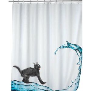 Sprchový závěs Wenko Black Cat, 180 x 200 cm
