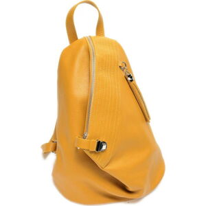 Žlutý kožený batoh Isabella Rhea
