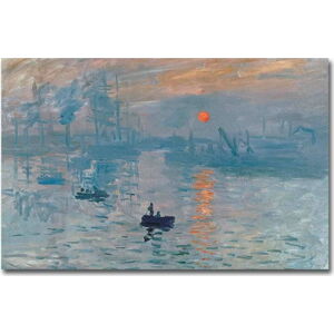 Nástěnná reprodukce na plátně Claude Monet Sunrise, 70 x 45 cm