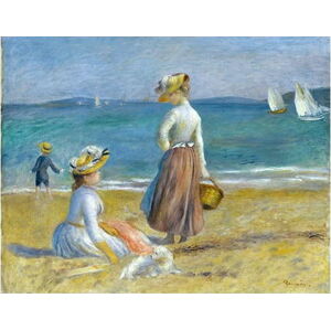 Reprodukce obrazu Auguste Renoir - Figures on the Beach, 50 x 40 cm