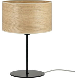 Béžová stolní lampa z přírodní dýhy Sotto Luce Tsuri S, ⌀ 25 cm