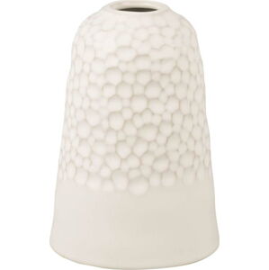 Bílá keramická váza PT LIVING Carve, výška 18,5 cm