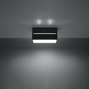Černé stropní svítidlo s kovovým stínidlem 10x20 cm Lorum – Nice Lamps