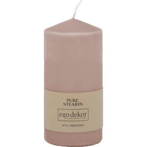 Pudrově růžová svíčka Eco candles by Ego dekor Top, doba hoření 30 h