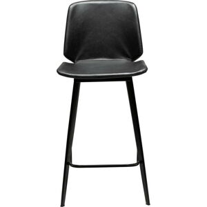 Černá barová židle z eko kůže DAN–FORM Denmark Swing