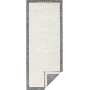 Šedo-krémový venkovní koberec NORTHRUGS Panama, 80 x 250 cm