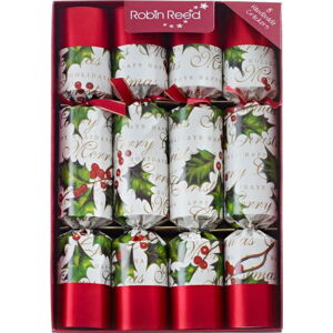Sada 8 vánočních crackerů Robin Reed Bow & Berries
