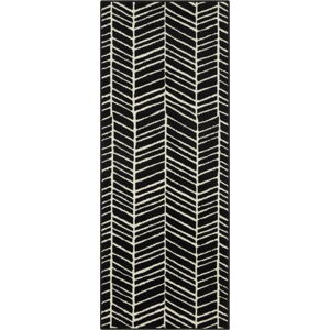 Černý běhoun Ragami Velvet, 80 x 250 cm