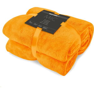 Oranžová deka z mikrovlákna DecoKing Mic, 160 x 210 cm