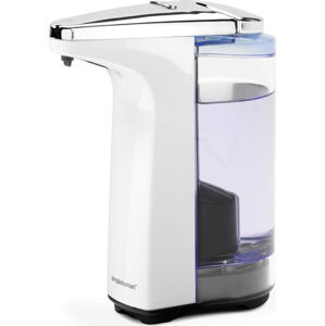 Bílý automatický plastový dávkovač mýdla 237 ml - simplehuman