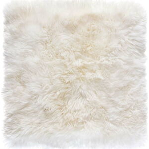 Bílý koberec z ovčí kožešiny Royal Dream Zealand Square, 70 x 70 cm