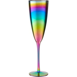 Sada 4 sklenic na šampaňské s duhovým efektem Premier Housewares Rainbow, 290 ml