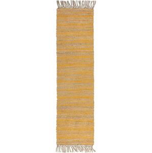 Žlutý jutový běhoun Flair Rugs Equinox, 60 x 230 cm