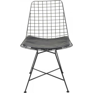 Černá ocelová jídelní židle Kare Design Grid