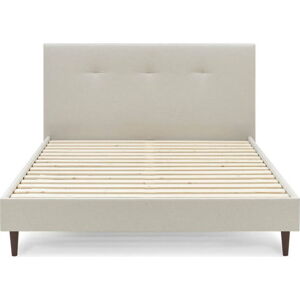 Béžová čalouněná dvoulůžková postel s roštem 180x200 cm Tory - Bobochic Paris