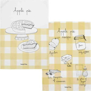 Bavlněné utěrky v sadě 2 ks 50x70 cm Apple pie – Happy Friday