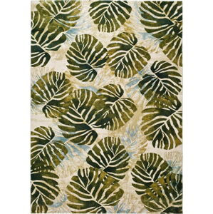Zeleno-béžový koberec Universal Tropics Multi, 140 x 200 cm