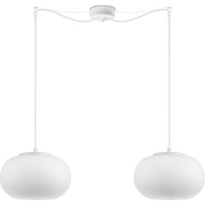Matně bílé dvouramenné závěsné svítidlo Sotto Luce Dosei, ⌀ 25 cm
